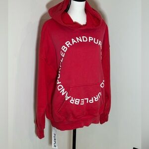 ✨ PURPLE BRAND Red Pullover Hoodie – NEW WITH TAGS (Size Small) ✨